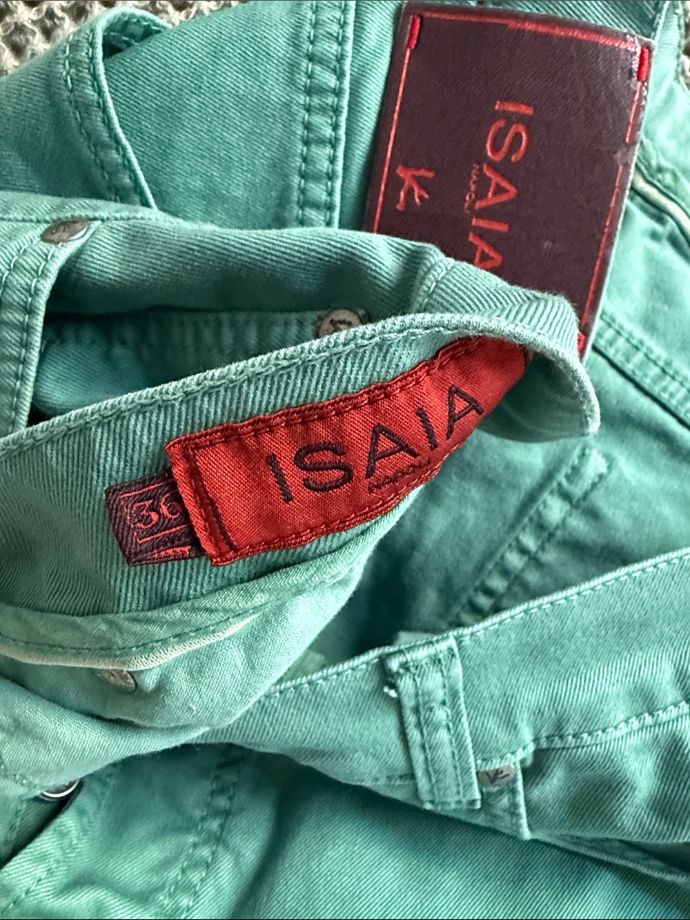 ISAIA NAPOLI GREEN PANTS - Picture 8 of 8